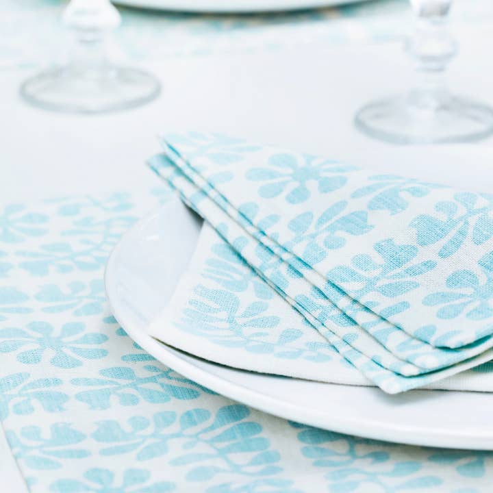 öökülm - Wholesale Dinner & Cloth Napkin - Stonewashed Linen Napkin PALOMA | Light Turquoise