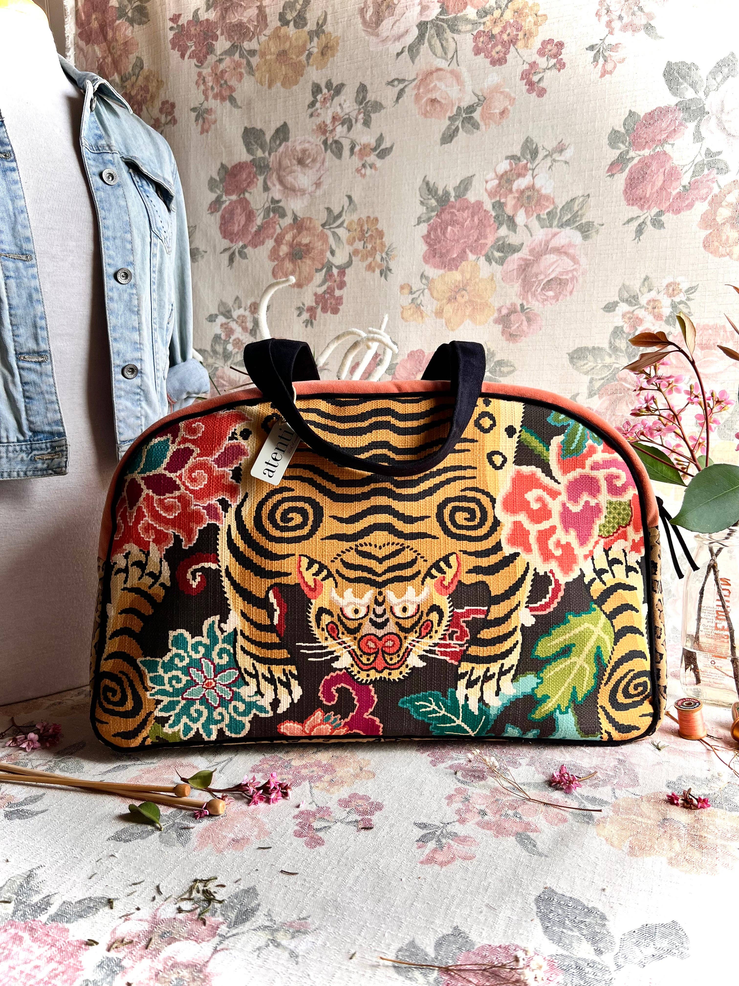 Atenti - Venta al por mayor Bolsa de viaje - Mujer - Le Tigre Overnighter-Atenti USA hecho a mano, bolso de fin de semana, bolsa de viaje9