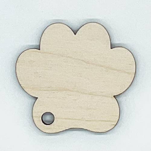 2,5 ”Paw Print nyckelring tom för wholesale av Southern Birch Company