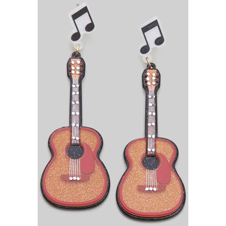 PENDIENTES COLGANTES ACRÍLICOS PARA GUITARRA para venta al por mayor de Girly