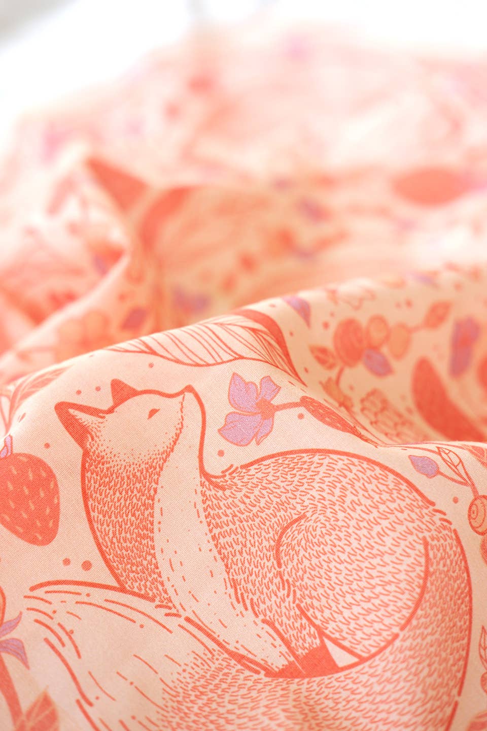 sol&mar art co. - Wholesale Bandana - Unisex - Fox&Berry Bandana Scarf (Blush)1