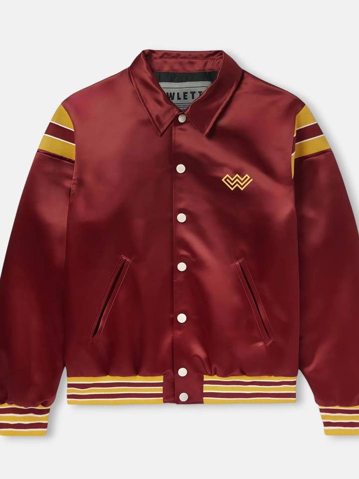 Merlot Satin Padded Jacket for wholesale by Wleti