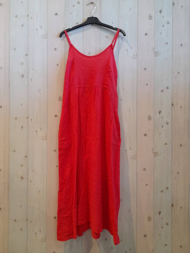 Linen & More - Wholesale Dress - Women's - REF 33195 100% LINEN STRAPPY DRESS
15