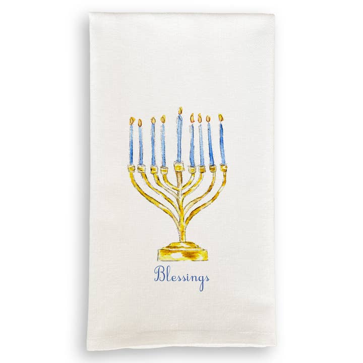 Menorah with Blessings for wholesale by French Graffiti
