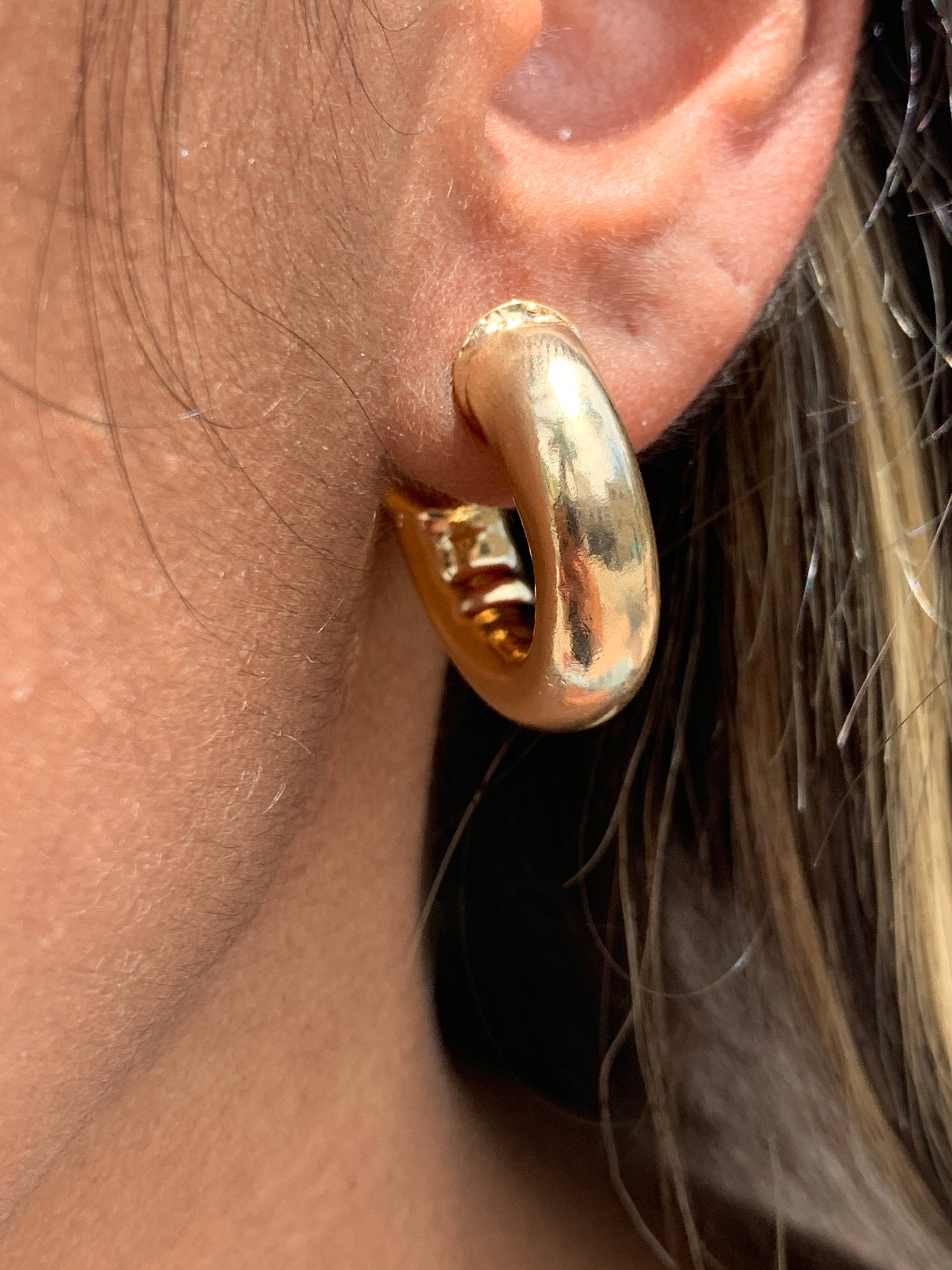 Mali Beads – Brincos de argola por atacado – Brincos de Argola em Forma de Donut Recheado a Ouro – Joalharia de Declaração Ousada4