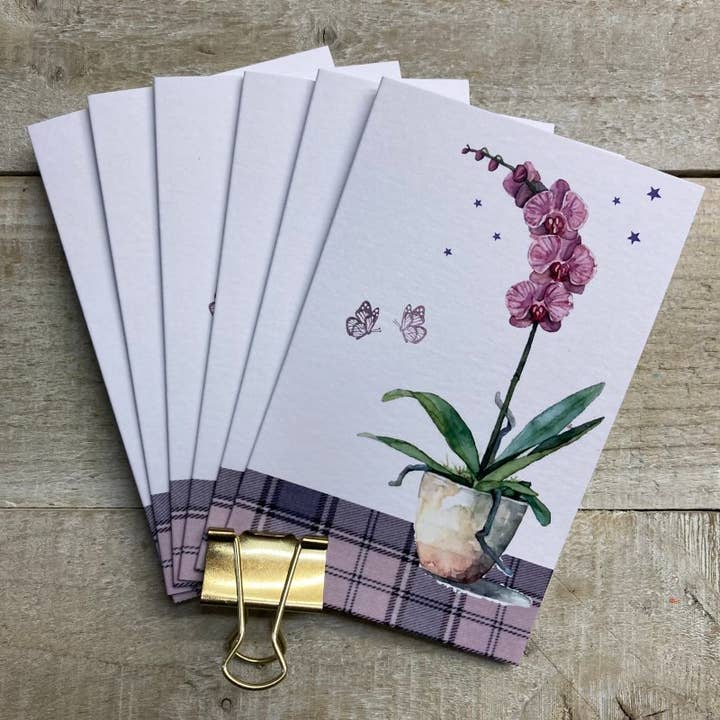Lot de 6 paquets de blocs-notes, lot de 6, orchidée rose (N95-312) pour la vente par White Cotton Cards