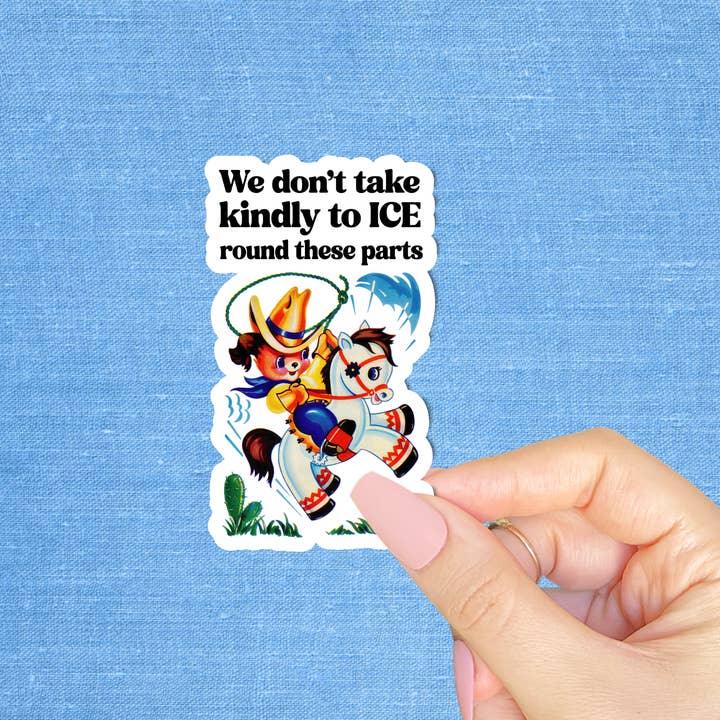 Abolish ICE sticker, Social justice sticker, Anti ICE for wholesale by Radical Buttons