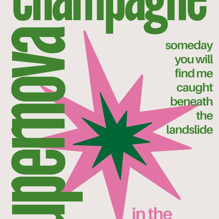 Blue Iris Designs Co - Wholesale Art Print - Champagne Supernova Oasis inspired print1