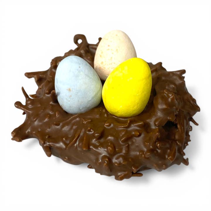 Chokolade- og kokosfuglerede til påske for engroshandel hos Country Chocolates