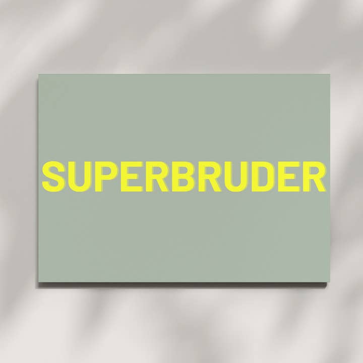 Postkarte - SUPERBRUDER für den Großhandel von HERR&FRAUHEMPEL