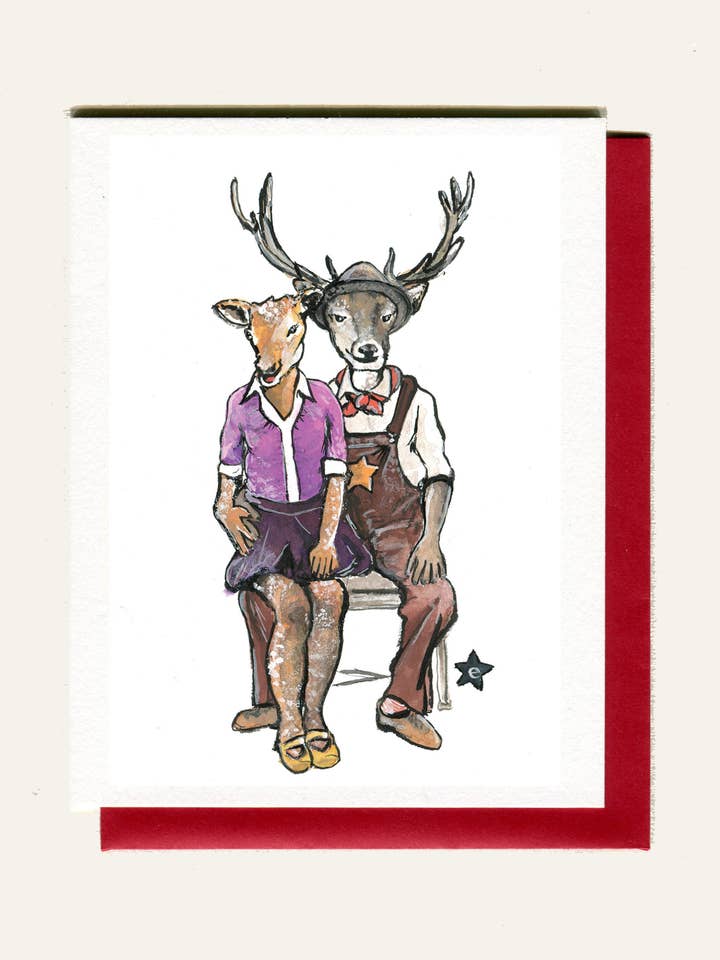 Oh Hert! - Notitiekaart voor wholesale door Darling Illustrations