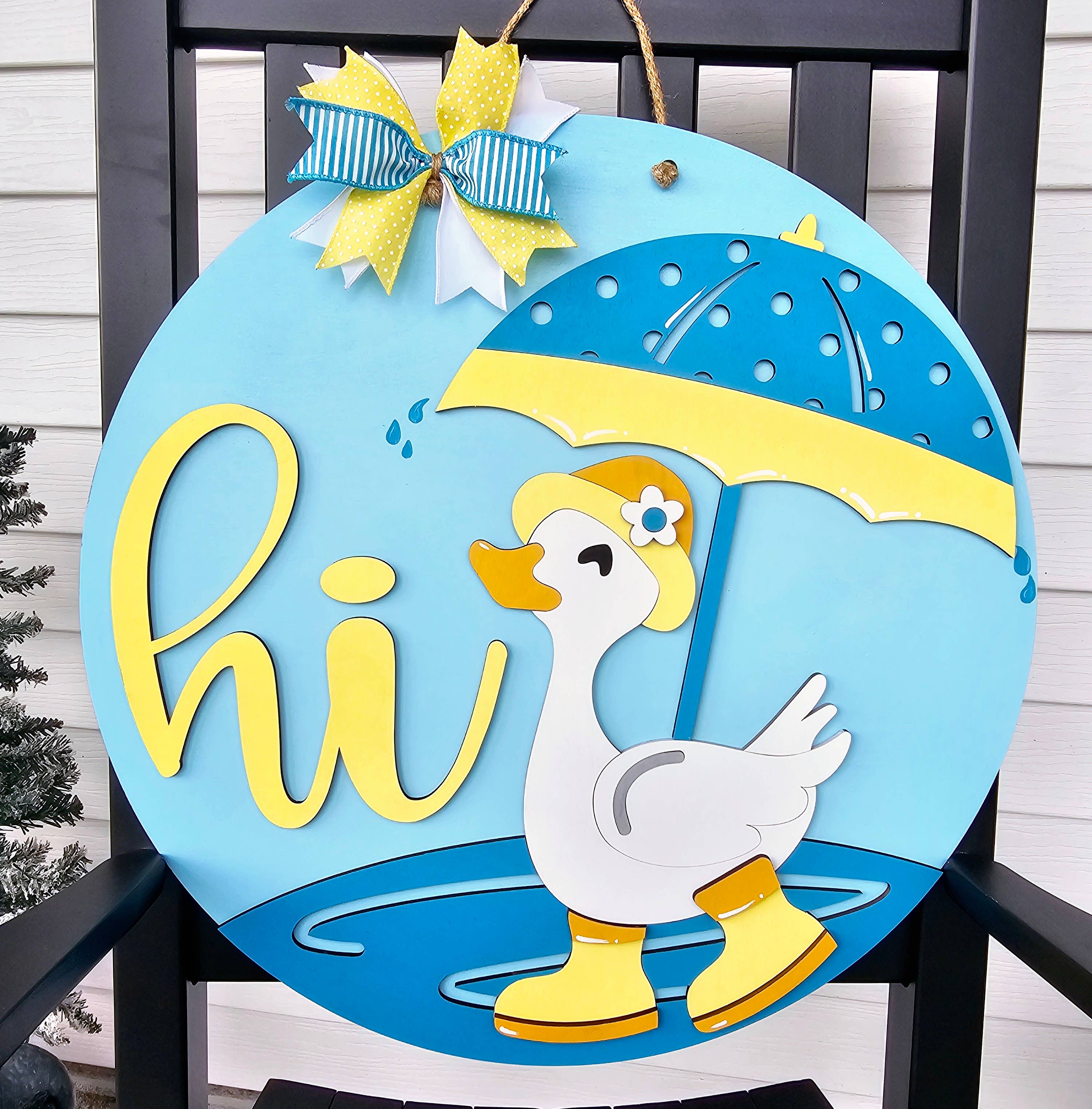 Teal Moon Creations – wholesale DIY craft kit – DIY Hi Umbrella Duck Door Hanger0