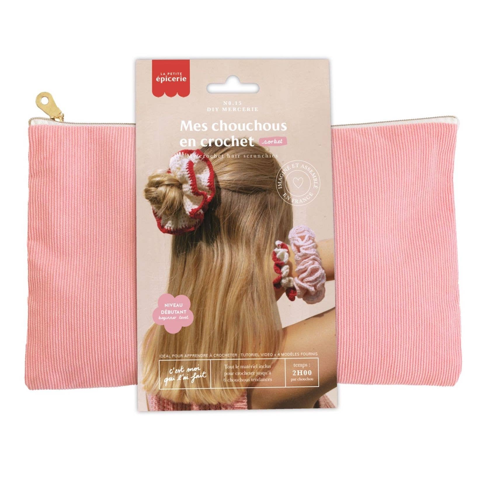 La Petite Épicerie - Wholesale DIY Craft Kit - DIY Haberdashery - My Crochet Scrunchies - Sorbet0