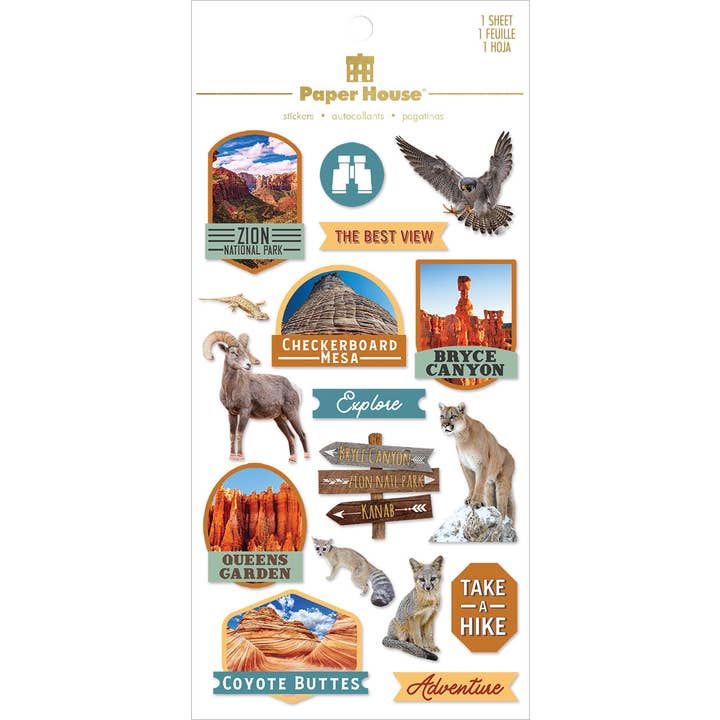 Paper House Productions - Wholesale Sticker - 3D Scrapbook Stickers - National Parks