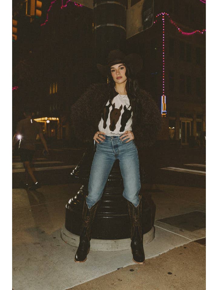 Rodeo Hippie - Wholesale Jacket - Women's - LUXE COWGIRL FAUX FUR JACKET IN BROWN (Pre-pack 2/2/2/1)4