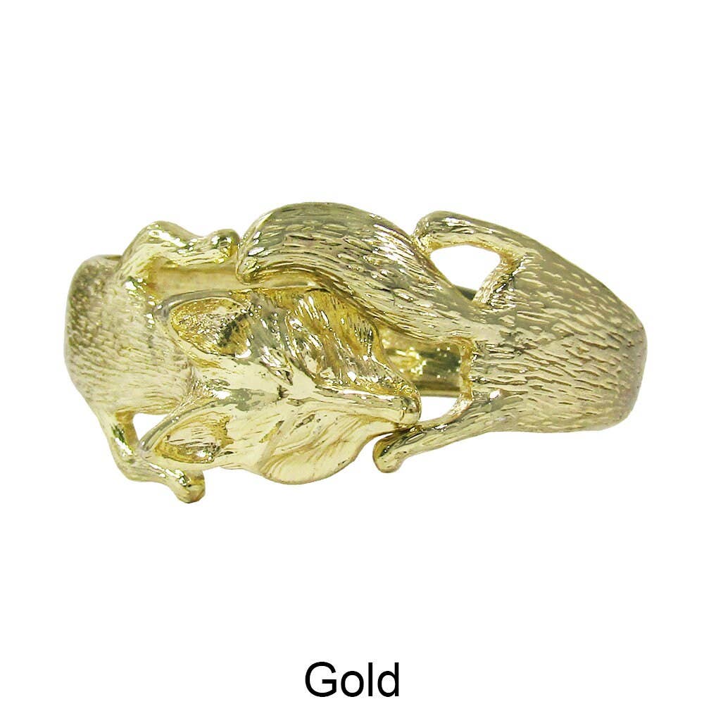 TheTizana - Wholesale Cuff Bracelet - Fox Face And Tail Casting Hinge Cuff Bracelet0