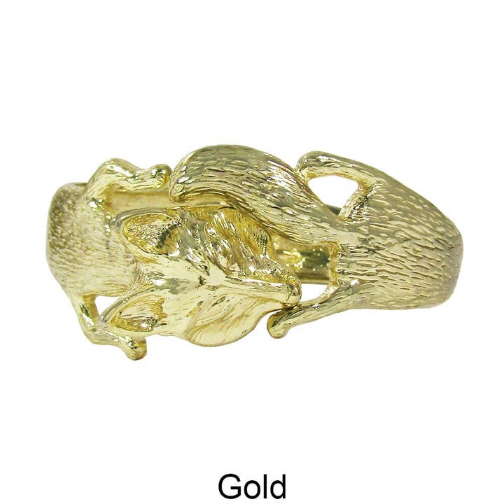 TheTizana - Wholesale Cuff Bracelet - Fox Face And Tail Casting Hinge Cuff Bracelet