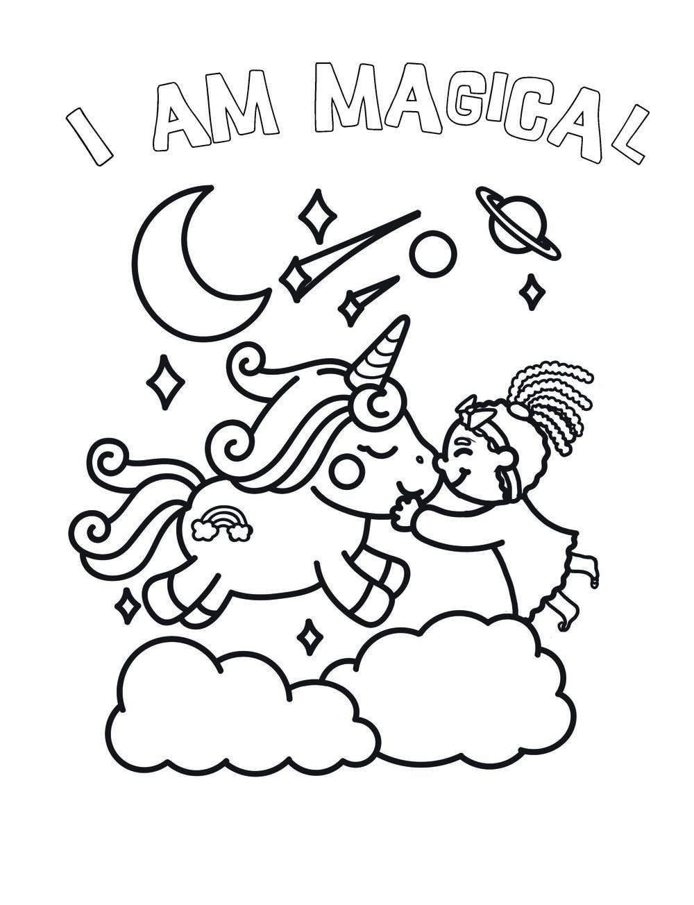 Curly Crew Books - Wholesale Coloring & Activity Book - Kids & Baby - I Am Magical: A Coloring Book for Girls1
