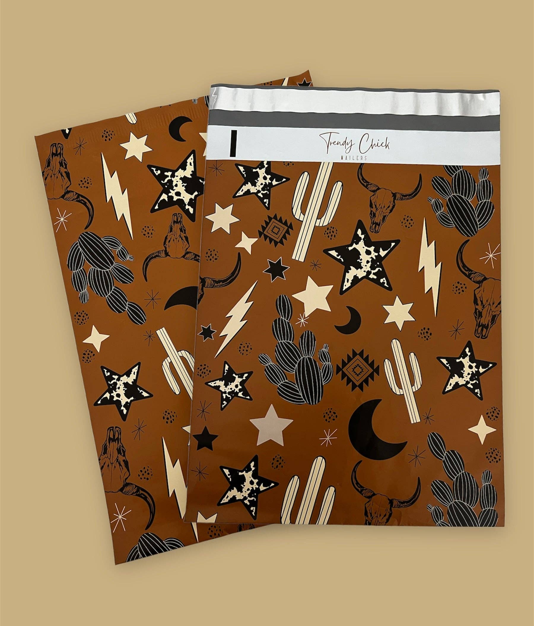 Trendy Chick Mailers – Engroshandel Konvolutter – 10x13 Wild Wild West Poly Mailer1