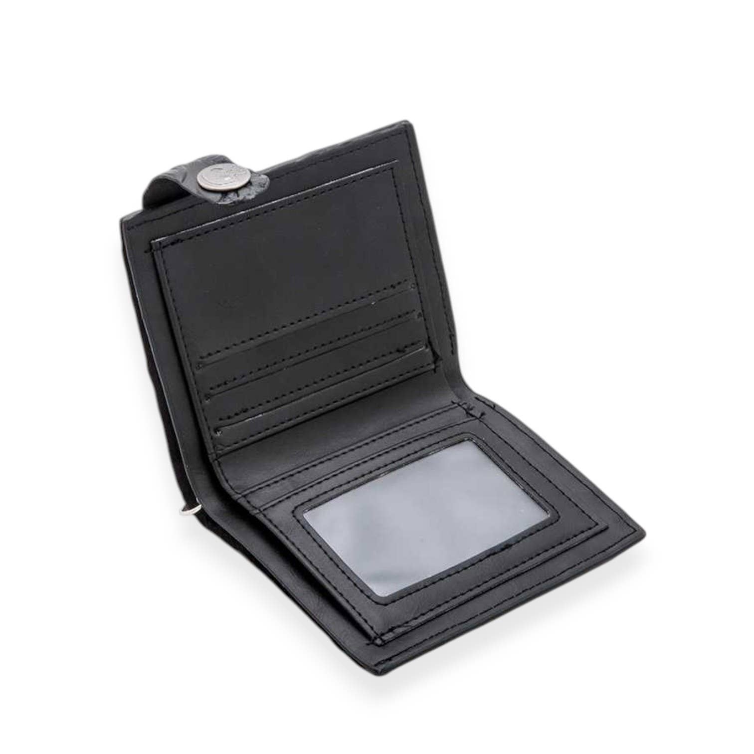 Svart Präglad Skull Biker Chain Plånbok för wholesale på Faire6