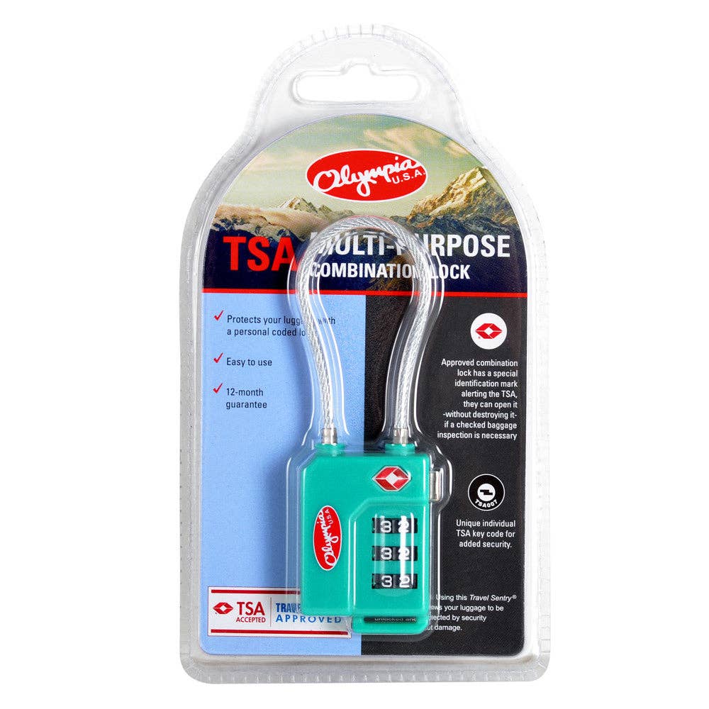 Olympia USA - Wholesale Luggage Lock - TSA Cable Combination Lock5