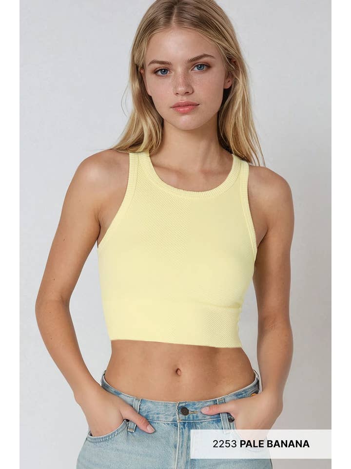 NIKIBIKI - Wholesale Knit Top - Women's - NS7933 - Chevron Highneck Crop Top1