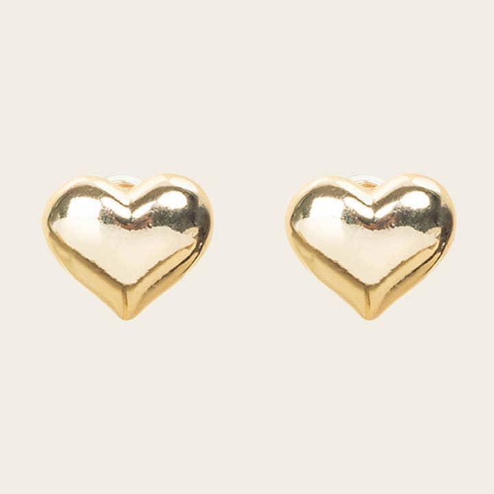 Coeur Clip On Earrings in Gold for wholesale by Aiori