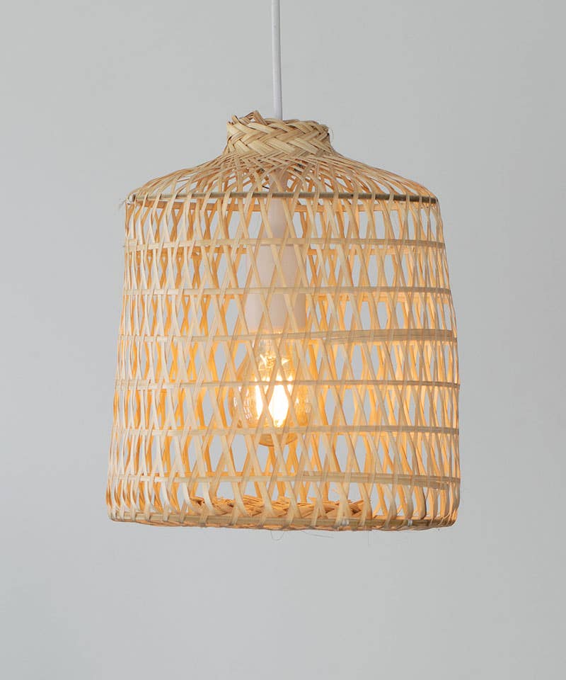Lanna Passa - Wholesale Chandelier/Hanging Light - Woven Basket Bamboo Pendant Lights - Triple Cluster Canopy6