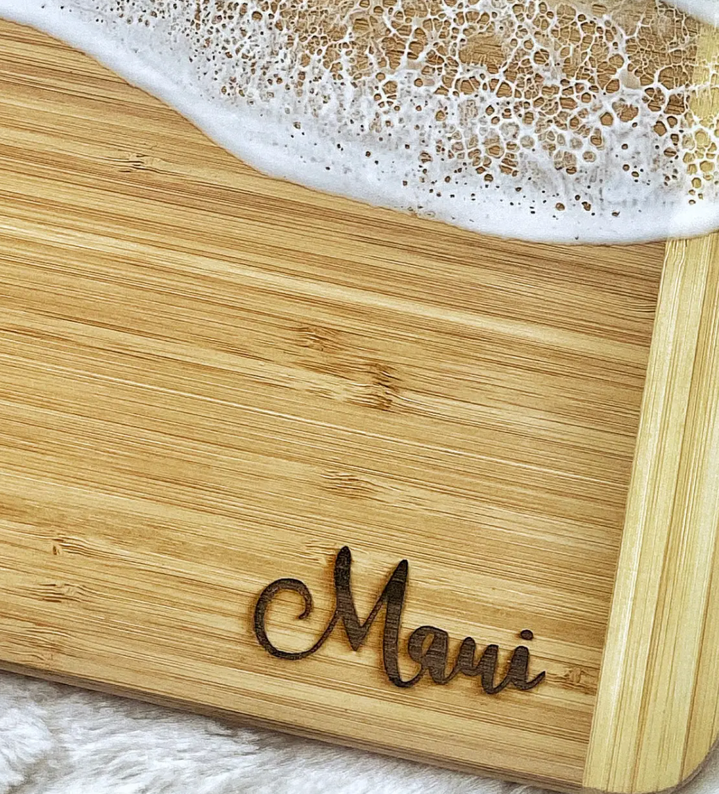 TBM Creations LLC - Wholesale Cheese Board - NEW Whale Tail Ocean Resin Charcuterie Board – Maui Made12