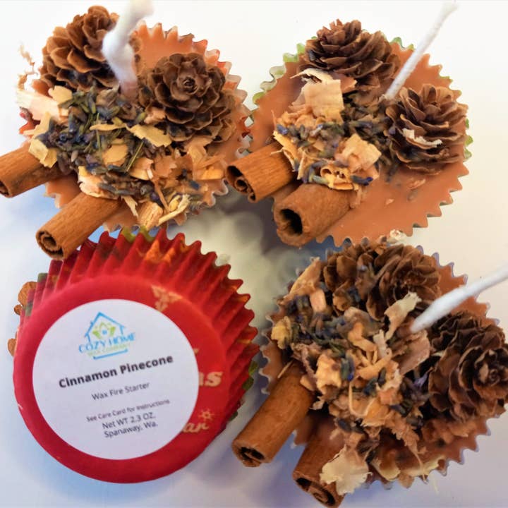 Cozy Home Wax Company - Wholesale Wax Melt - Cinnamon Pinecone Wax Fire Starter 2.3oz4