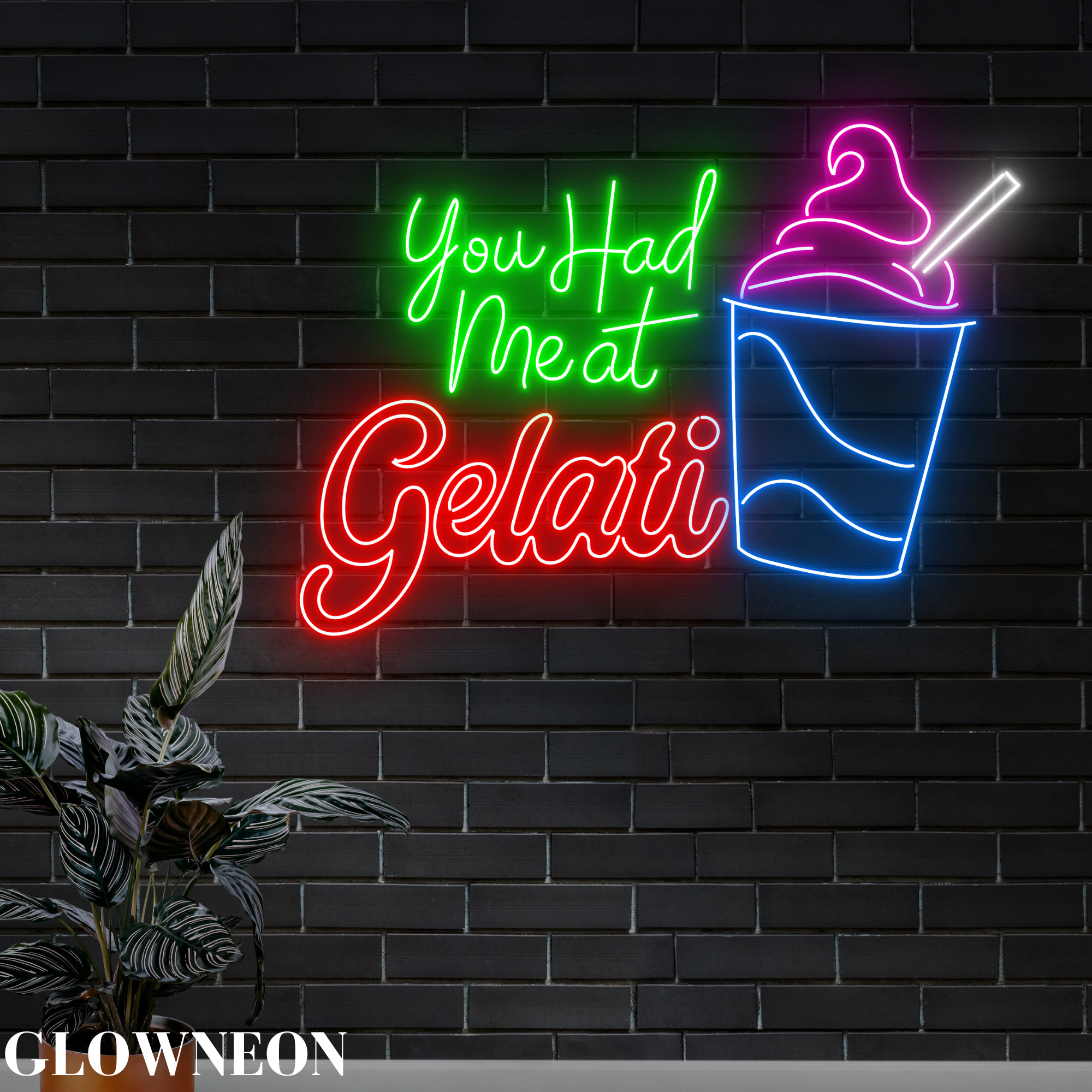 Glow Neon - Wholesale Neon Sign - You Had Me At Gelati Neon Sign, Gelato Ice Cream Shop Decor3