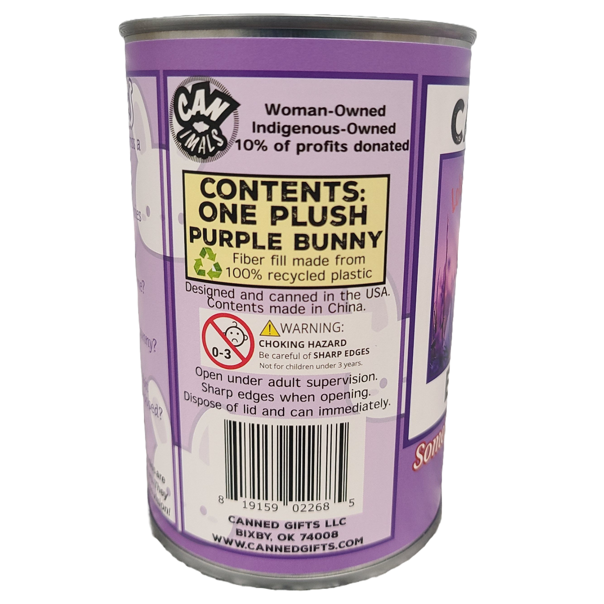 Canned Gifts – Presente de novidade por atacado – Coelho Enlatado | Presente de Páscoa | Peluche em Lata c/Piadas4