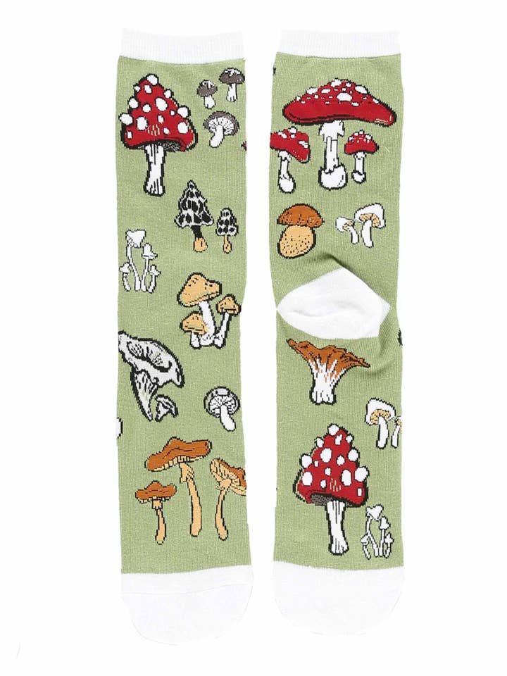 Mushroom Crew Sock One Size for wholesale by Lazy One