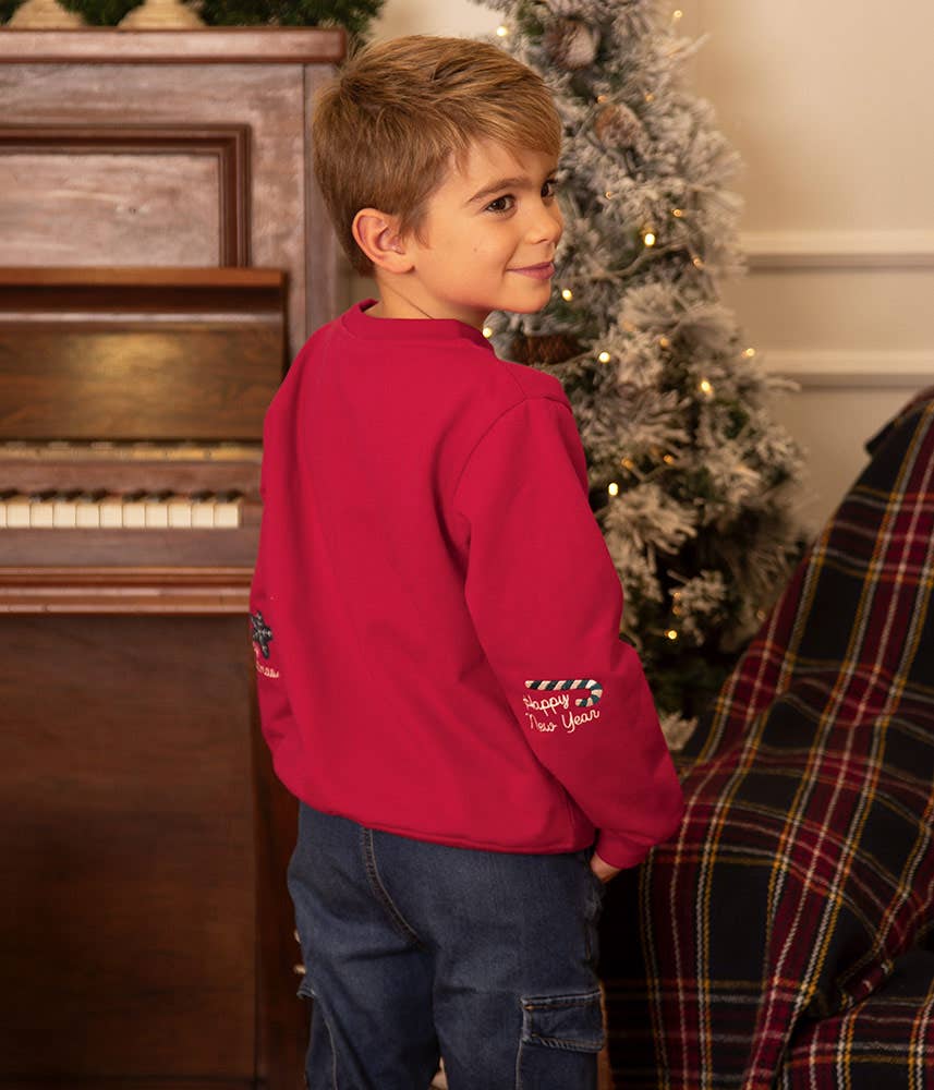 Rouge Sweat-shirt Père Noël en vente sur Faire7