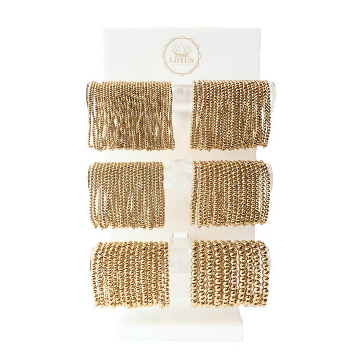 Klassisches Goldkugel-Armbandpaket für den Großhandel von Lotus Jewelry Studio