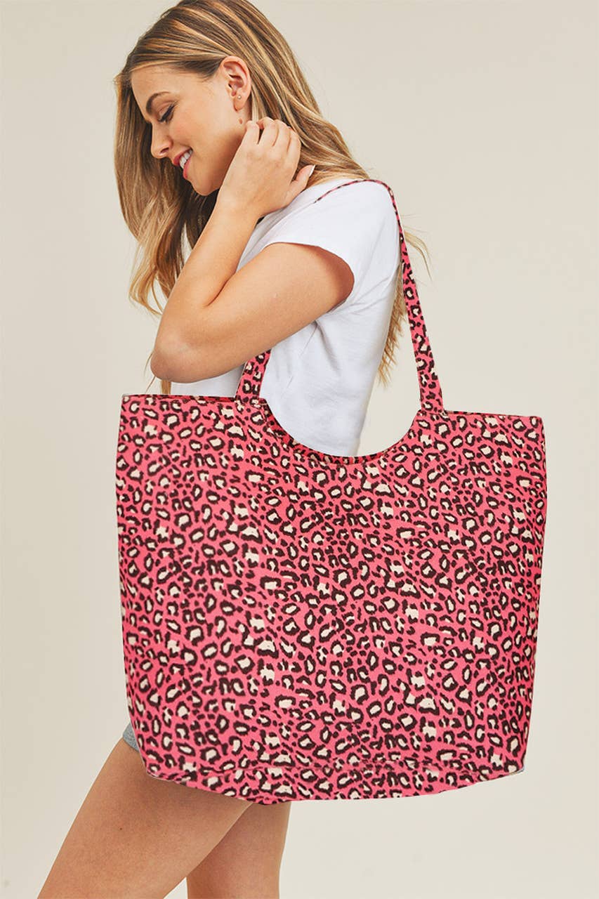 Hana - Vente Tote bag – femme - Sac cabas motif léopard5