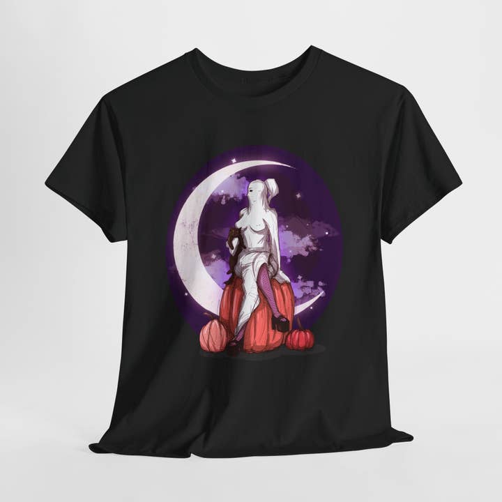 T-shirt en coton épais unisexe Ghost Queen pour la vente par LVB Art
