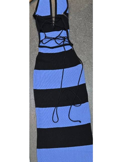 5besties inc - Wholesale Dress - Women's - BOLD STRIPE KNIT MAXI DRESS