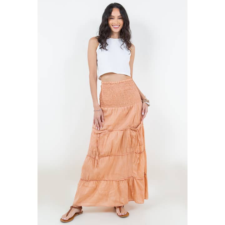 Long Pleated Skirt/Dress with Pockets for wholesale by Avatar Imports LLC