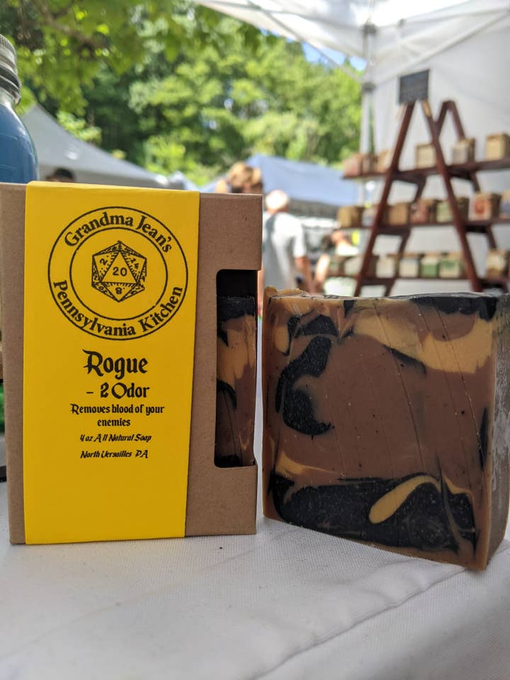 Rogue Gaming Themed Natural Handmade Soap for wholesale by Grandma Jean's Pennsylvania Kitchen