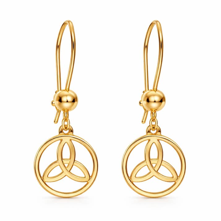 Örhängen med krok Trikète, 18k guldbelagda för wholesale av TALISMAN JEWELLERY (D&Fidanverdi, S.L.)