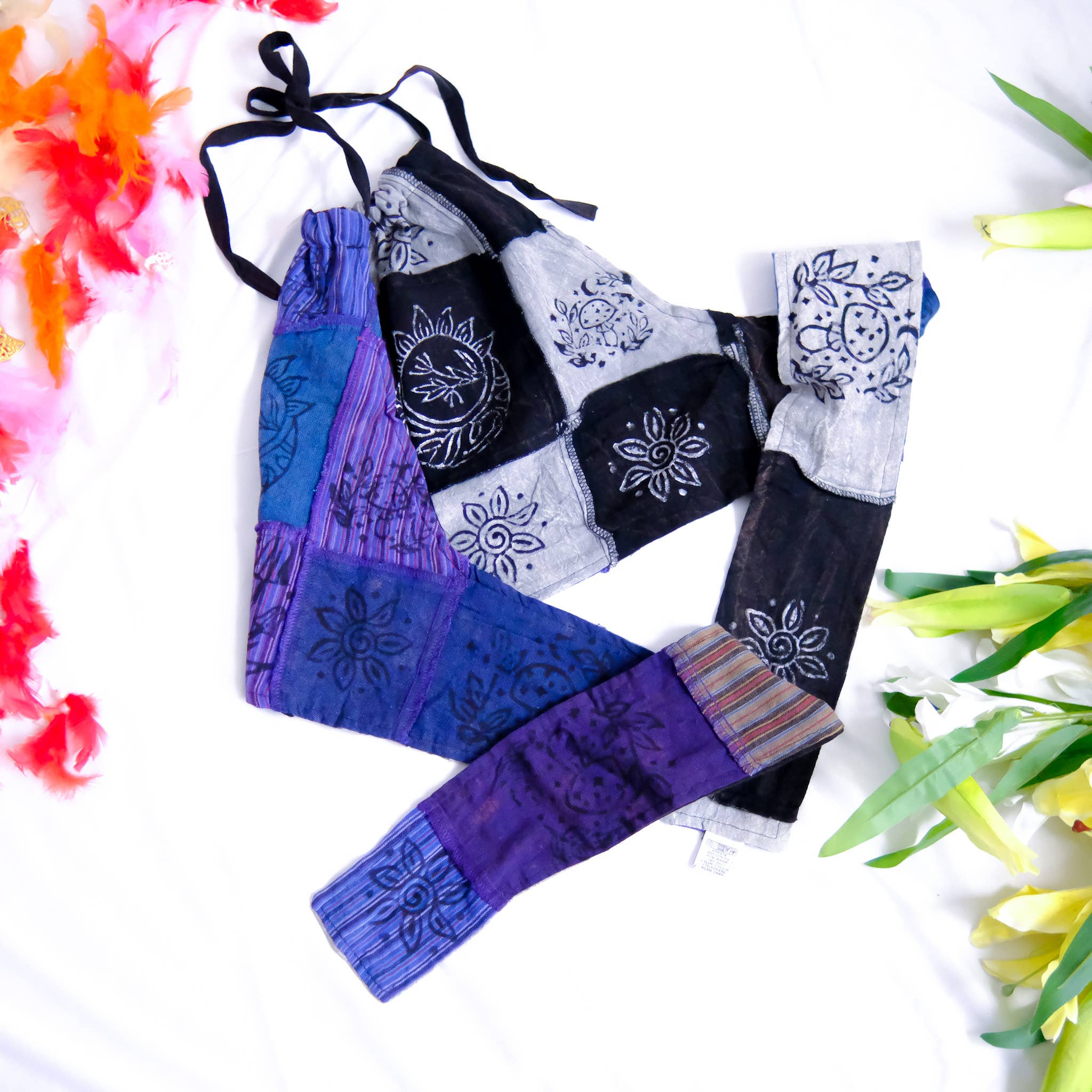 Karma Nepal Crafts – Blusa - Mulher por atacado – Tampo traseiro reversível em algodão com encosto em retalhos2