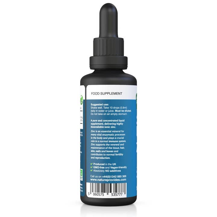 Nature Provides – wholesale Oral supplement/vitamin – Ultra Concentrated liquid ionic Zinc sulphate (15mg) - 50ml
