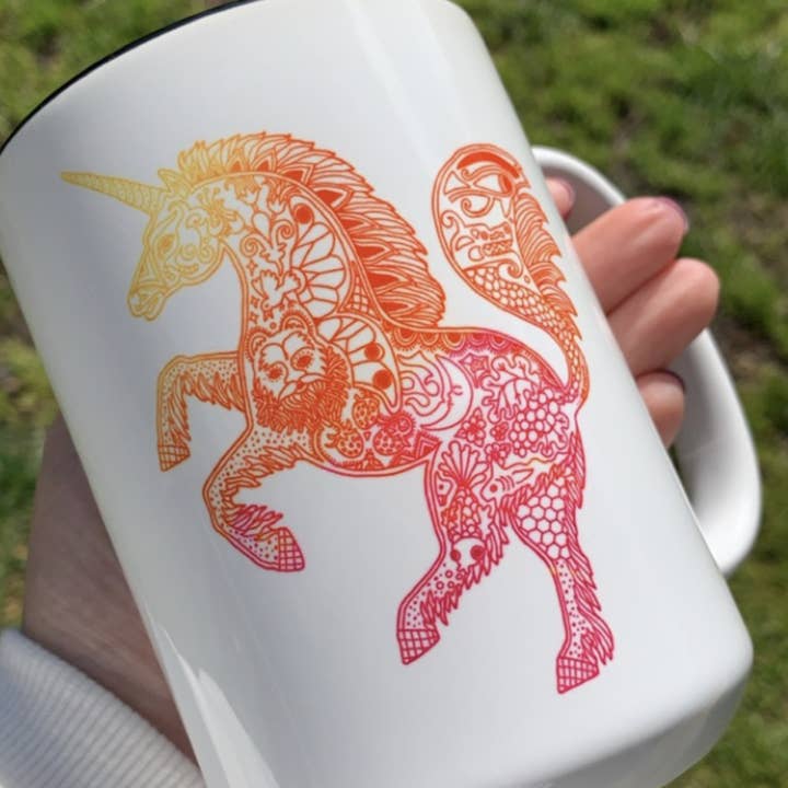 Unicorn (Rainbow) 15 oz Mug for wholesale by EarthArt International