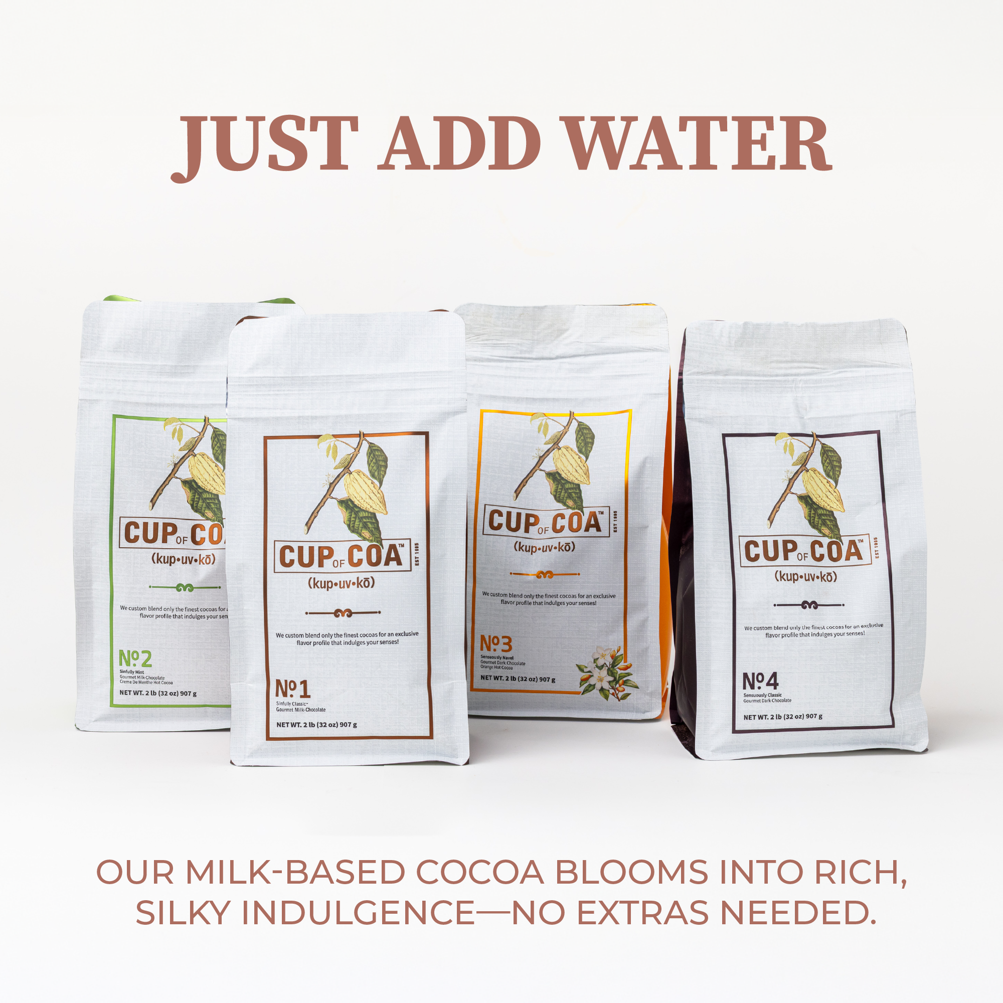 Cup of Coa Inc. - Wholesale Hot Cocoa Mix/Kit - Case of 6 Bags | No. 1 Sinfully Classic1