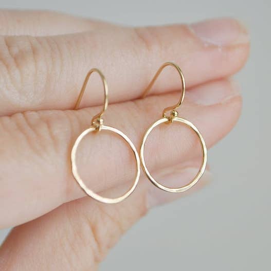 Gold Halo Earrings for wholesale by Aden + Claire Jewelry