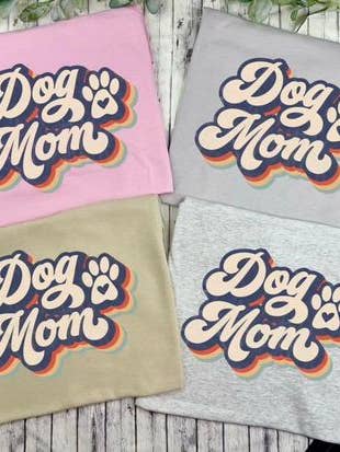 Citrine Daisy - Wholesale Screen Printed T-Shirt - Women's - Retro Dog Mom (T-Shirt)1