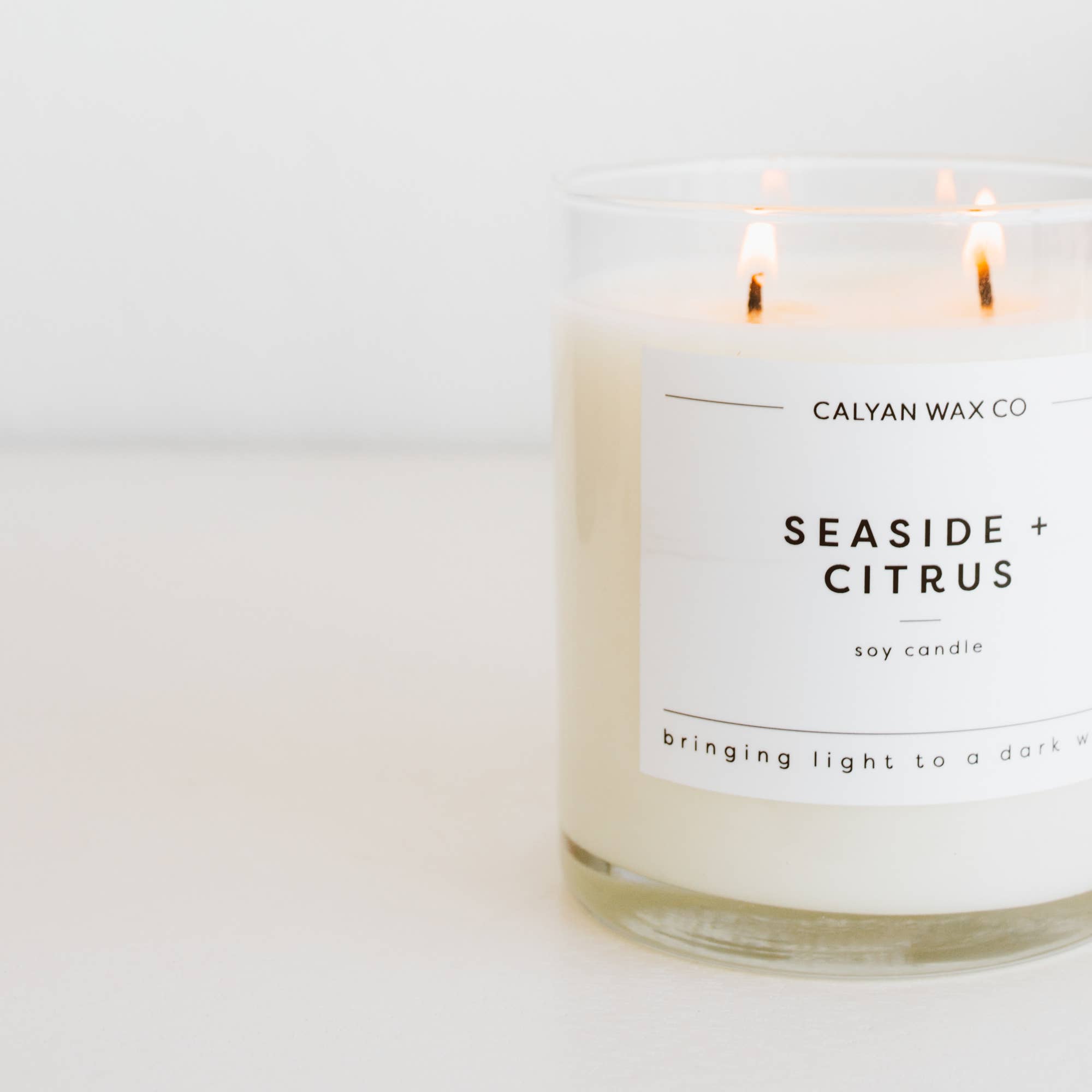 Calyan Wax Co. – wholesale Jar/filled candle – Seaside + Citrus - Glass Tumbler Soy Candle2
