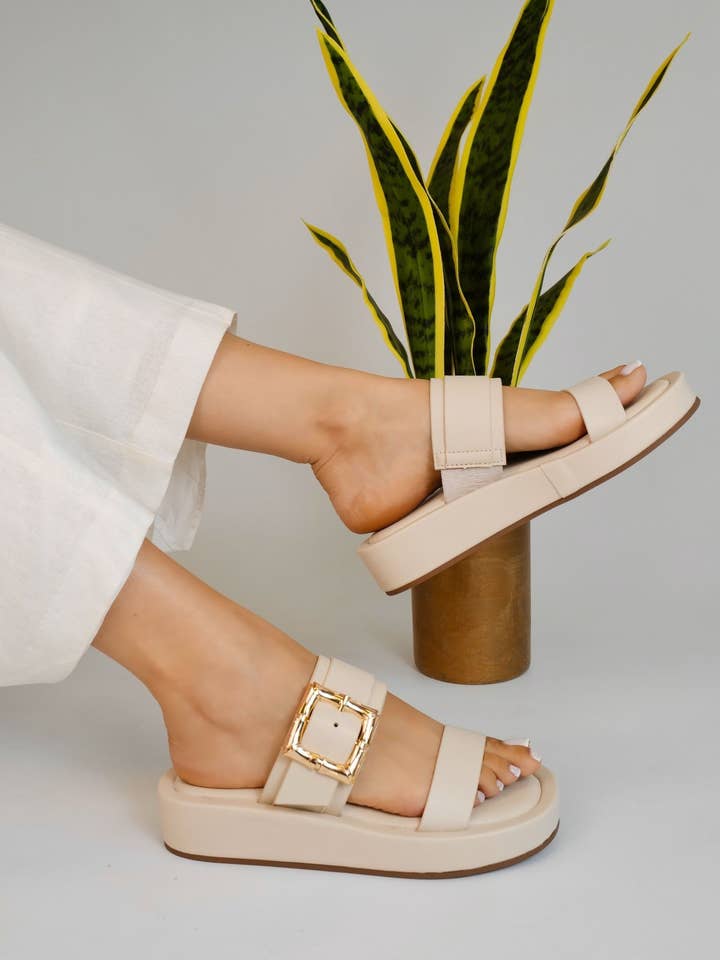 RAYA-68 CHUNKY PLATFORM DOUBLE STRAP SANDALS for wholesale by CCOCCI