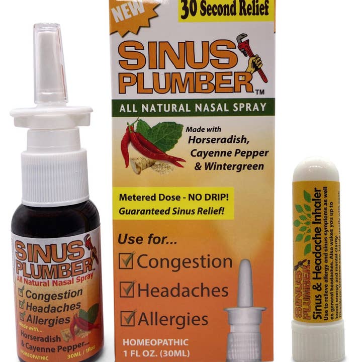Sinus Plumber Pepper Nasal Spray and Inhaler Bundle for wholesale by Greensations